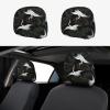 2 Pack Japanese Crane & Pine Print Universal Car Headrest Cover Elastic, Cute Stylish Car Seat Head Rest Cover Protector, Interior Front & Rear Seat Headrest Pads Decor For Womens Car Suv Auto view 1