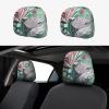 hgnblsip 2 Pack Lovely Hearts Print Universal Car Headrest Cover Elastic, Cute Stylish Car Seat Head Rest Cover Protector, Interior Front & Rear Seat Headrest Pads Decor for Womens Car SUV Auto view 1