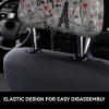 2 Pack French Fashion Model Ferrets Print Universal Car Headrest Cover Elastic, Cute Stylish Car Seat Head Rest Cover Protector, Interior Front & Rear Seat Headrest Pads Decor For Womens Car Suv Auto view 4