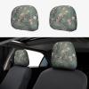 2 Pack Japanese Cherry Flowers Print Universal Car Headrest Cover Elastic, Cute Stylish Car Seat Head Rest Cover Protector, Interior Front & Rear Seat Headrest Pads Decor For Womens Car Suv Auto view 1