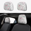 2 Pack I Love You Words With Hearts Print Universal Car Headrest Cover Elastic, Cute Stylish Car Seat Head Rest Cover Protector, Interior Front & Rear Seat Headrest Pads Decor For Womens Car Suv Auto view 1