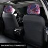 hgnblsip 2 Pack Purple Butterfly Print Universal Car Headrest Cover Elastic, Cute Stylish Car Seat Head Rest Cover Protector, Interior Front & Rear Seat Headrest Pads Decor for Womens Car SUV Auto view 3