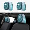 hgnblsip 2 Pack Teal Agate Print Universal Car Headrest Cover Elastic, Cute Stylish Car Seat Head Rest Cover Protector, Interior Front & Rear Seat Headrest Pads Decor for Womens Car SUV Auto view 1
