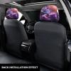 hgnblsip 2 Pack Purple Butterfly Print Universal Car Headrest Cover Elastic, Cute Stylish Car Seat Head Rest Cover Protector, Interior Front & Rear Seat Headrest Pads Decor for Womens Car SUV Auto view 3