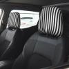 2 Pack Black & White Stripe Print Universal Car Headrest Cover Elastic, Cute Stylish Car Seat Head Rest Cover Protector, Interior Front & Rear Seat Headrest Pads Decor For Womens Car Suv Auto view 2
