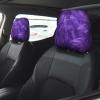 hgnblsip 2 Pack Purple Print Universal Car Headrest Cover Elastic, Cute Stylish Car Seat Head Rest Cover Protector, Interior Front & Rear Seat Headrest Pads Decor for Womens Car SUV Auto view 2