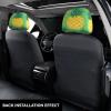 2 Pack Gold Pineapple Background Print Universal Car Headrest Cover Elastic, Cute Stylish Car Seat Head Rest Cover Protector, Interior Front & Rear Seat Headrest Pads Decor For Womens Car Suv Auto view 3