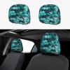 2 Pack Mermaid Fish Scale Print Print Universal Car Headrest Cover Elastic, Cute Stylish Car Seat Head Rest Cover Protector, Interior Front & Rear Seat Headrest Pads Decor For Womens Car Suv Auto view 1