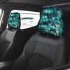2 Pack Mermaid Fish Scale Print Print Universal Car Headrest Cover Elastic, Cute Stylish Car Seat Head Rest Cover Protector, Interior Front & Rear Seat Headrest Pads Decor For Womens Car Suv Auto view 2