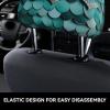 2 Pack Mermaid Fish Scale Print Print Universal Car Headrest Cover Elastic, Cute Stylish Car Seat Head Rest Cover Protector, Interior Front & Rear Seat Headrest Pads Decor For Womens Car Suv Auto view 4