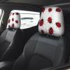 hgnblsip 2 Pack Ladybug Print Universal Car Headrest Cover Elastic, Cute Stylish Car Seat Head Rest Cover Protector, Interior Front & Rear Seat Headrest Pads Decor for Womens Car SUV Auto view 2