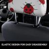 hgnblsip 2 Pack Ladybug Print Universal Car Headrest Cover Elastic, Cute Stylish Car Seat Head Rest Cover Protector, Interior Front & Rear Seat Headrest Pads Decor for Womens Car SUV Auto view 4