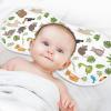 Qinllo Muslin Burp Cloths Jungle Animals Leaves Floral White Pattern Cotton Baby Burp Cloths 2 Pack Ultra Absorbent Soft Thick Burping Cloth for Newborn Baby Boys Girls 22"x11" view 4