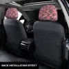 2 Pack Stars And Wavy Stripes Print Universal Car Headrest Cover Elastic, Cute Stylish Car Seat Head Rest Cover Protector, Interior Front & Rear Seat Headrest Pads Decor For Womens Car Suv Auto view 3