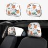 hgnblsip 2 Pack Brown Sloth Print Universal Car Headrest Cover Elastic, Cute Stylish Car Seat Head Rest Cover Protector, Interior Front & Rear Seat Headrest Pads Decor for Womens Car SUV Auto view 1