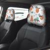 hgnblsip 2 Pack Brown Sloth Print Universal Car Headrest Cover Elastic, Cute Stylish Car Seat Head Rest Cover Protector, Interior Front & Rear Seat Headrest Pads Decor for Womens Car SUV Auto view 2