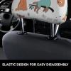 hgnblsip 2 Pack Brown Sloth Print Universal Car Headrest Cover Elastic, Cute Stylish Car Seat Head Rest Cover Protector, Interior Front & Rear Seat Headrest Pads Decor for Womens Car SUV Auto view 4