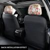 2 Pack Corgi Floral Flowers Print Universal Car Headrest Cover Elastic, Cute Stylish Car Seat Head Rest Cover Protector, Interior Front & Rear Seat Headrest Pads Decor For Womens Car Suv Auto view 3