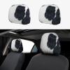 hgnblsip 2 Pack Cowhide Print Universal Car Headrest Cover Elastic, Cute Stylish Car Seat Head Rest Cover Protector, Interior Front & Rear Seat Headrest Pads Decor for Womens Car SUV Auto view 1