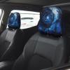 hgnblsip 2 Pack Blue Galaxy Print Universal Car Headrest Cover Elastic, Cute Stylish Car Seat Head Rest Cover Protector, Interior Front & Rear Seat Headrest Pads Decor for Womens Car SUV Auto view 2