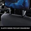 hgnblsip 2 Pack Blue Galaxy Print Universal Car Headrest Cover Elastic, Cute Stylish Car Seat Head Rest Cover Protector, Interior Front & Rear Seat Headrest Pads Decor for Womens Car SUV Auto view 4