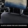hgnblsip 2 Pack Gold Blue White Print Universal Car Headrest Cover Elastic, Cute Stylish Car Seat Head Rest Cover Protector, Interior Front & Rear Seat Headrest Pads Decor for Womens Car SUV Auto view 4