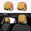 hgnblsip 2 Pack Fruits Pattern Print Universal Car Headrest Cover Elastic, Cute Stylish Car Seat Head Rest Cover Protector, Interior Front & Rear Seat Headrest Pads Decor for Womens Car SUV Auto view 1