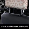 hgnblsip 2 Pack Rose Gold Glitter Print Universal Car Headrest Cover Elastic, Cute Stylish Car Seat Head Rest Cover Protector, Interior Front & Rear Seat Headrest Pads Decor for Womens Car SUV Auto view 4