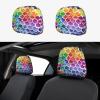 hgnblsip 2 Pack Mermaid Fish Scale Print Universal Car Headrest Cover Elastic, Cute Stylish Car Seat Head Rest Cover Protector, Interior Front & Rear Seat Headrest Pads Decor for Womens Car SUV Auto view 1