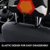 2 Pack Retro Floral Pattern Print Universal Car Headrest Cover Elastic, Cute Stylish Car Seat Head Rest Cover Protector, Interior Front & Rear Seat Headrest Pads Decor For Womens Car Suv Auto view 4