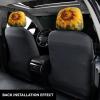 2 Pack Sunflower Hand Painted Floral Print Universal Car Headrest Cover Elastic, Cute Stylish Car Seat Head Rest Cover Protector, Interior Front & Rear Seat Headrest Pads Decor For Womens Car Suv Auto view 3