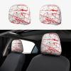 hgnblsip 2 Pack Red Paint Art Print Universal Car Headrest Cover Elastic, Cute Stylish Car Seat Head Rest Cover Protector, Interior Front & Rear Seat Headrest Pads Decor for Womens Car SUV Auto view 1