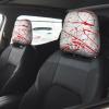 hgnblsip 2 Pack Red Paint Art Print Universal Car Headrest Cover Elastic, Cute Stylish Car Seat Head Rest Cover Protector, Interior Front & Rear Seat Headrest Pads Decor for Womens Car SUV Auto view 2