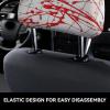 hgnblsip 2 Pack Red Paint Art Print Universal Car Headrest Cover Elastic, Cute Stylish Car Seat Head Rest Cover Protector, Interior Front & Rear Seat Headrest Pads Decor for Womens Car SUV Auto view 4