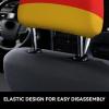 hgnblsip 2 Pack Germany Flag Print Universal Car Headrest Cover Elastic, Cute Stylish Car Seat Head Rest Cover Protector, Interior Front & Rear Seat Headrest Pads Decor for Womens Car SUV Auto view 4
