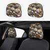 hgnblsip 2 Pack Seashells Sand Print Universal Car Headrest Cover Elastic, Cute Stylish Car Seat Head Rest Cover Protector, Interior Front & Rear Seat Headrest Pads Decor for Womens Car SUV Auto view 1