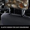 hgnblsip 2 Pack Seashells Sand Print Universal Car Headrest Cover Elastic, Cute Stylish Car Seat Head Rest Cover Protector, Interior Front & Rear Seat Headrest Pads Decor for Womens Car SUV Auto view 4