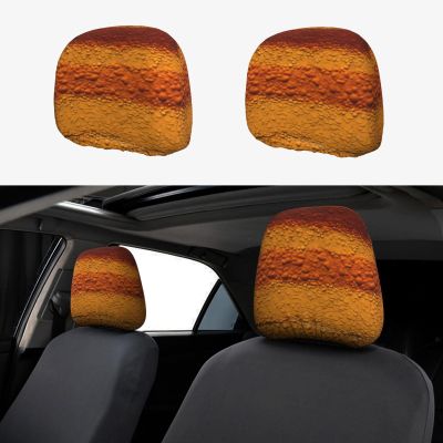 hgnblsip 2 Pack Dinosaur Pattern Print Universal Car Headrest Cover Elastic, Cute Stylish Car Seat Head Rest Cover Protector, Interior Front & Rear Seat Headrest Pads Decor for Womens Car SUV Auto