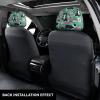 2 Pack Border Collie Florals Print Universal Car Headrest Cover Elastic, Cute Stylish Car Seat Head Rest Cover Protector, Interior Front & Rear Seat Headrest Pads Decor For Womens Car Suv Auto view 3