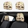 hgnblsip 2 Pack Small Panda Print Universal Car Headrest Cover Elastic, Cute Stylish Car Seat Head Rest Cover Protector, Interior Front & Rear Seat Headrest Pads Decor for Womens Car SUV Auto view 1