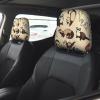 hgnblsip 2 Pack Small Panda Print Universal Car Headrest Cover Elastic, Cute Stylish Car Seat Head Rest Cover Protector, Interior Front & Rear Seat Headrest Pads Decor for Womens Car SUV Auto view 2