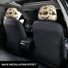 hgnblsip 2 Pack Small Panda Print Universal Car Headrest Cover Elastic, Cute Stylish Car Seat Head Rest Cover Protector, Interior Front & Rear Seat Headrest Pads Decor for Womens Car SUV Auto view 3