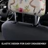 hgnblsip 2 Pack Runner Bull Skull Print Universal Car Headrest Cover Elastic, Cute Stylish Car Seat Head Rest Cover Protector, Interior Front & Rear Seat Headrest Pads Decor for Womens Car SUV Auto view 4