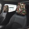 hgnblsip 2 Pack Dog and Flower Print Universal Car Headrest Cover Elastic, Cute Stylish Car Seat Head Rest Cover Protector, Interior Front & Rear Seat Headrest Pads Decor for Womens Car SUV Auto view 2
