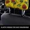 hgnblsip 2 Pack Sunflowers Print Universal Car Headrest Cover Elastic, Cute Stylish Car Seat Head Rest Cover Protector, Interior Front & Rear Seat Headrest Pads Decor for Womens Car SUV Auto view 4