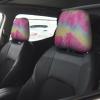 hgnblsip 2 Pack Rainbow Stripes Print Universal Car Headrest Cover Elastic, Cute Stylish Car Seat Head Rest Cover Protector, Interior Front & Rear Seat Headrest Pads Decor for Womens Car SUV Auto view 2