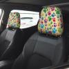 hgnblsip 2 Pack Paw Prints Art Print Universal Car Headrest Cover Elastic, Cute Stylish Car Seat Head Rest Cover Protector, Interior Front & Rear Seat Headrest Pads Decor for Womens Car SUV Auto view 2