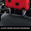 hgnblsip 2 Pack Polka Dot Print Universal Car Headrest Cover Elastic, Cute Stylish Car Seat Head Rest Cover Protector, Interior Front & Rear Seat Headrest Pads Decor for Womens Car SUV Auto view 4