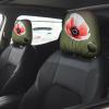 2 Pack Beautiful Poppy Flower Ink Print Universal Car Headrest Cover Elastic, Cute Stylish Car Seat Head Rest Cover Protector, Interior Front & Rear Seat Headrest Pads Decor For Womens Car Suv Auto view 2