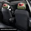 2 Pack Beautiful Poppy Flower Ink Print Universal Car Headrest Cover Elastic, Cute Stylish Car Seat Head Rest Cover Protector, Interior Front & Rear Seat Headrest Pads Decor For Womens Car Suv Auto view 3